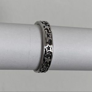 Sterling Silver Star Band Ring